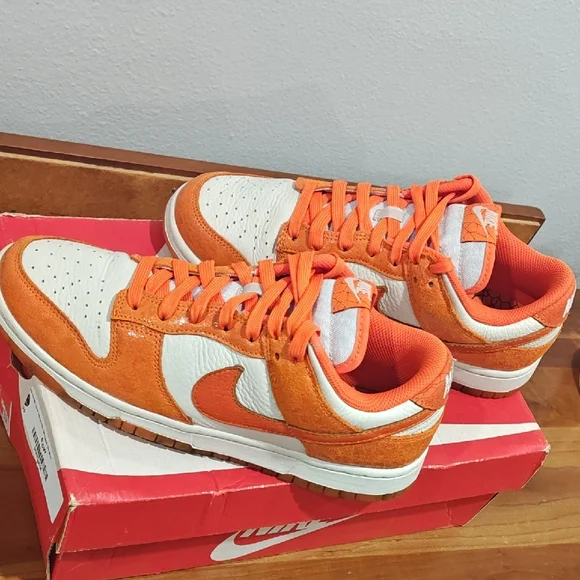 Nike Women's Sneakers Orange and White - Picture 10 of 13